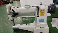 Machine à coudre à pied marcheur QK-8B, vente chaude, lit cylindrique, alimentation composite, cuir moyen épaisseur, sac