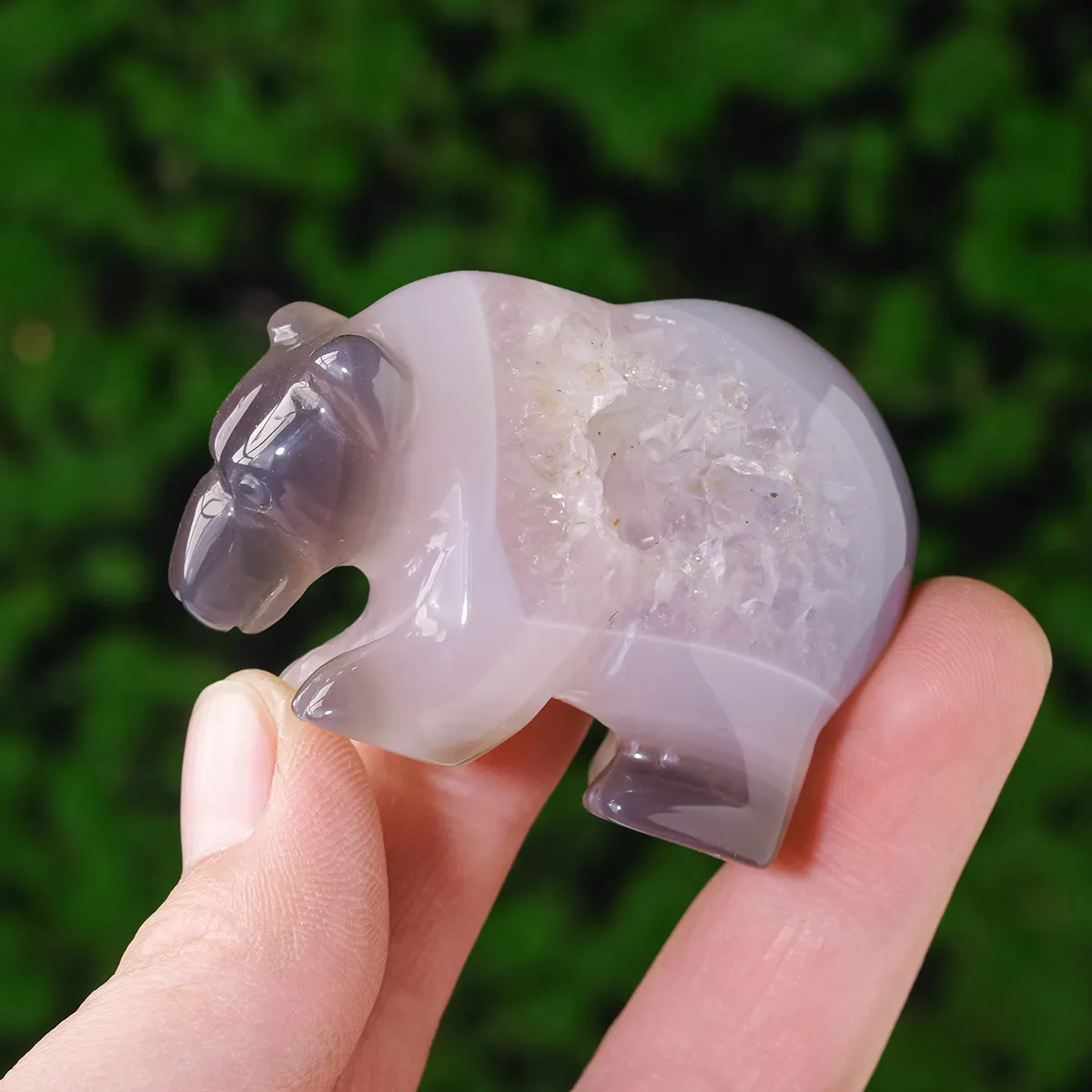 Giá bán buôn mới nhất đến phổ biến pha lê khắc làm bằng tay thủ công mã não gấu hình dạng động vật cho món quà