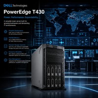 Serveur tour réseau Dell PowerEdge T430, processeur Intel Xeon E5-2630 v3 v4, série DDR4-2400, serveur rackable d'entreprise