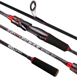 High Quality Carbon <strong>ML</strong> Tonal Black Red Spinning Casting 2 Sections Sea Fishing Rod - Product Image 3