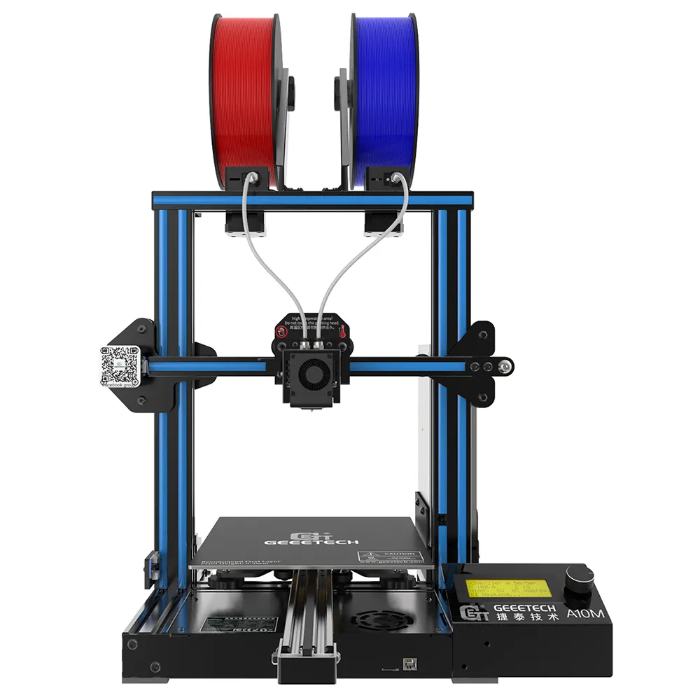 Geeetech A10M 2 in 1 out Mix Color 3D Printer Fast Assembly Impresora 3D Prusa I3 Structure Provide 3D Printing Machines