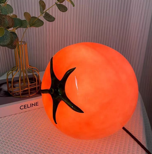 Lámpara de Noche Creativa de Vidrio con Forma de Tomate, Decoración Estética para Habitación, Lámpara de Mesa para Dormitorio, Sala de Estar, Regalo Único para el Hogar - Product Image 2