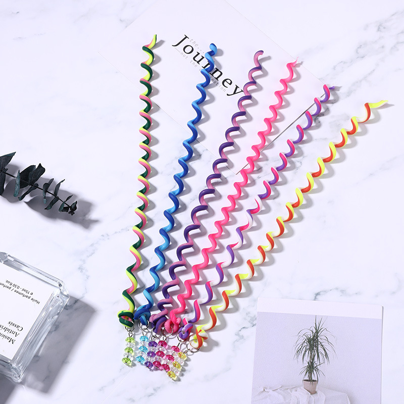 Set da 6 pezzi per capelli intrecciati colorati