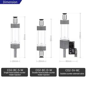 Nouveau compteur de bulles de régulateur de Co2 d'aquarium Double extrémité avec clapet anti-retour être utilisé pour la trachée de CO2 6X4mm - Product Image 5
