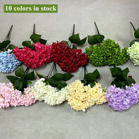 Buket Hydrangea 5 Tangkai Real Touch Putih 225 pcs Bunga Hydrangea Artifisial Dekorasi Pernikahan - Laris Terjual
