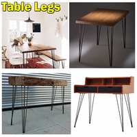 Meubles en métal Table à manger Tiptoe 2 tiges épingle à cheveux épingle à cheveux jambe or/rond canapé-lit Base Pied De Canap Inox VT-02.012