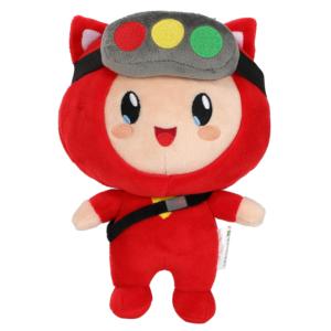 Peluche en tissu doux personnalisée, motif dessin animé, uniforme rouge, thème circulation, pour cadeau souvenir, mascotte mignonne - Product Image 1