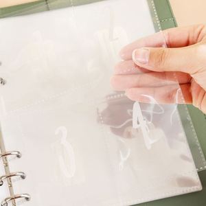 Custom Logo <b>A5</b> Budget Binder with Cash Envelopes PU Leather Money Saving <b>Planner</b> with 100 Days Loose-leaf Binding for School Use - Product Image 4