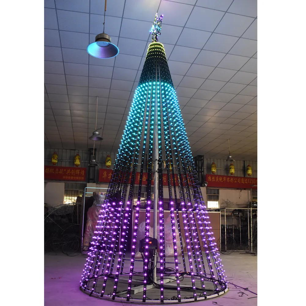 Marco de Metal gigante para decoración navideña, luces Led de exterior, Pixel, árbol de Navidad, 2022