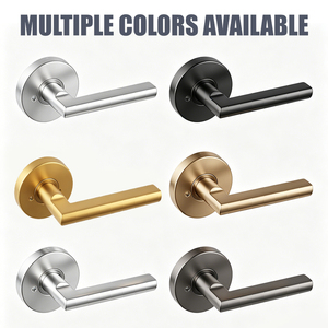 Manija de Puerta Tianyi de Acero Inoxidable Cepillado con Roseta Redonda y Cerradura de Llave, Herraje Moderno para Interiores de Dormitorio - Product Image 2
