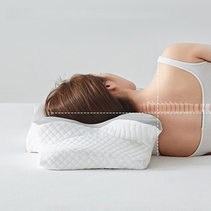 <span class=keywords><strong>Almohada</strong></span> para aliviar el <span class=keywords><strong>dolor</strong></span> de <span class=keywords><strong>cuello</strong></span> de Huaju Home-Espuma viscoelástica de contorno quiropráctico para soporte cervical, diseño ortopédico ergonómico - Product Image 3