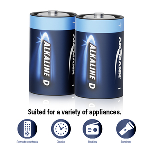 Ansmann 1.5V 알카라인 D 사이즈 <span class=keywords><strong>R20</strong></span> 드라이 셀 배터리 슈퍼 파워 머큐리 프리 장난감 및 리모콘-2 개 - Product Image 4