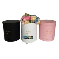 Fournitures de fleuriste pour mariage, noël, fête des mères, emballage en forme de cylindre, fleur transparente, boîte bx cajas para flores y amor