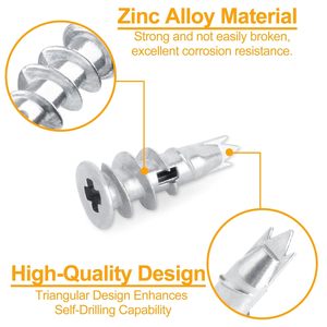 Kim loại tự khoan vách thạch cao Neo rỗng kẽm tường Neo và ốc vít Kit Heavy Duty sheetrock Neo 58 #6x1-1/4 vít - Product Image 2