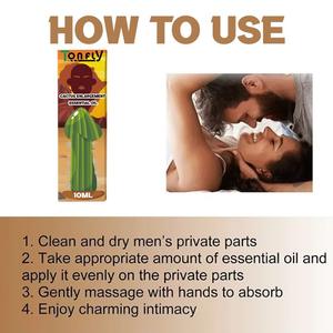 Huile de massage pour la zone intime masculine, modèle le plus récent, prix de gros d'usine, cactus, plantes naturelles pures, usage adulte, 10 ml, portable - Product Image 6