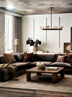 Lustre en forme de ligne de pêche, inspiré de la France, de luxe léger, haut de gamme, personnalisé, avec LED électroplaquées, abat-jour en marbre naturel espagnol, grand modèle, 2700K
