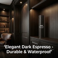 Film adhésif noir mat premium pour meubles, facile à installer, amovible, pour projets de design d'intérieur commercial, stock en gros