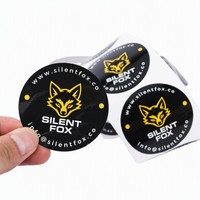 Autocollant en vinyle enduit imperméable imprimé flexographique avec logo personnalisé, multi-formes, en rouleau, marque OEM pour emballage cadeau et artisanat