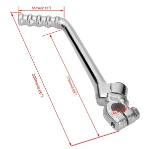 HIAORS Levier de Kick Starter 16mm pour SSR <span class=keywords><strong>YX</strong></span> YCF SDG CB 200cc CG 250cc KAYO Pitster Pro LXR 155 Chinese Pit Dirt Trail Bike Silver - Product Image 3