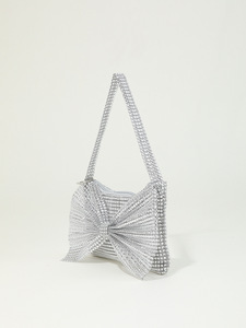 Bolso de Mano Mini de Lujo Bell 5A, Diseño de Lazo con Pedrería Brillante, Clásico y Elegante para Fiestas de Mujeres - Product Image 4