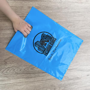 ถุงหิ้วพลาสติก PE แบบใช้ซ้ำได้ ตัดแบบไดคัท สำหรับบรรจุภัณฑ์เสื้อผ้า ใช้ในซูเปอร์มาร์เก็ต ปรับแต่งลวดลายและโลโก้ได้ ถุงช้อปปิ้ง - Product Image 1