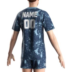 Sweat-shirts pour hommes à col en V pour l'équipe de musculation, impression OEM, shorts et t-shirt en coton de rugby 2022 - Product Image 6