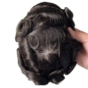 Parrucchino da Uomo in Vendita, Stile Oct, Pizzo Francese con Perimetro in Poliestere, Capelli Vergini Indiani, Aspetto Naturale Europeo - Product Image 3