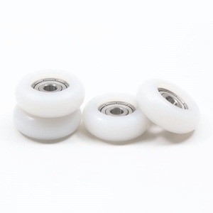 Cajones Rodamientos de acero inoxidable 626ZZ Rodamientos de rodillos de nailon blanco <span class=keywords><strong>para</strong></span> puerta corredera Ventana Gabinete Poleas de rueda de rodillos - Product Image 2