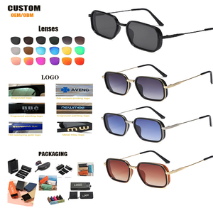 Servizio OEM Premium <span class=keywords><strong>Occhiali</strong></span> <span class=keywords><strong>da</strong></span> <span class=keywords><strong>Sole</strong></span> Minimalisti con Montatura in Metallo Sottile Personalizzabili per Marchi di <span class=keywords><strong>Occhiali</strong></span> <span class=keywords><strong>da</strong></span> <span class=keywords><strong>Sole</strong></span> <span class=keywords><strong>da</strong></span> Uomo - Product Image 2