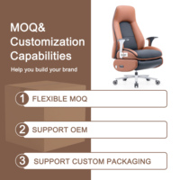 Chaise de bureau électrique en cuir de vachette, chaise à dossier haut rembourrée avec accoudoirs pour espace de travail exécutif, confort premium, inclinable