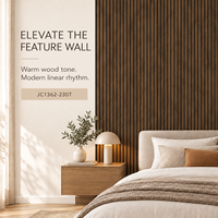 Panneau mural en polystyrène effet bois pour la décoration de la chambre à coucher, du bureau et de la chambre d'hôtel