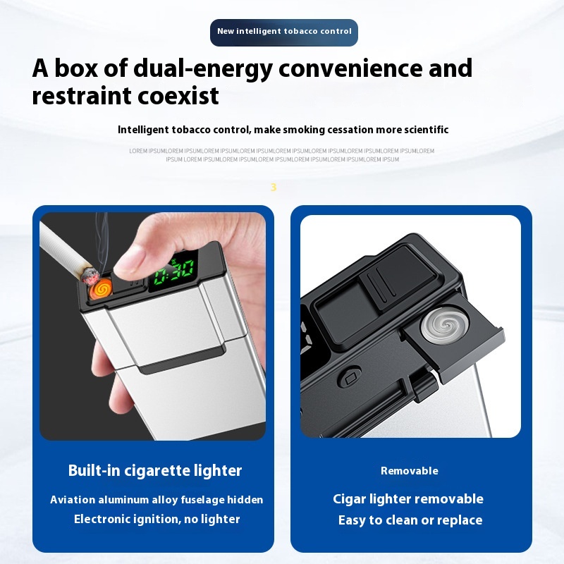 Aluminum Time-Locked Cigarette Case with LCD Display Portable Quit Smoking  Aid Timed Dispenser Box| Alibaba.com