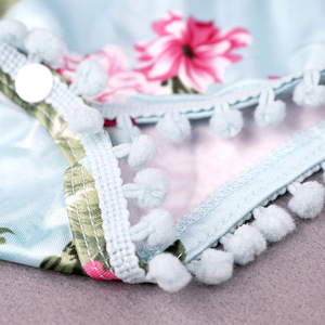 Ropa Infantil al por Mayor, Vestidos para Niñas con Estampado de Flores y Borlas, Diademas para Recién Nacidos - Product Image 3