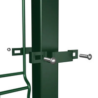 Panneau de clôture de sécurité en treillis métallique 3D en acier thermolaqué, conception anti-escalade, assemblage facile, clôture extérieure, vert foncé, 8 pieds