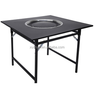 Nhà Máy Bán buôn thép di động than BBQ nướng đặt đóng dấu gấp bảng cho dã ngoại ngoài trời & cắm trại - Product Image 1