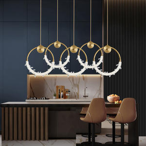 Luminaire suspendu minimaliste en cristal nordique tout en cuivre, tendance luxueuse, cordon long personnalisé, lampe de chevet pour chambre principale - Product Image 1