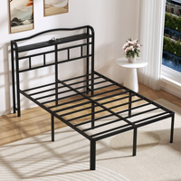 Cadre de lit intelligent OEM réglable, pliable, extensible et portable en métal pour hôtels, appartements et chambres - Assemblé