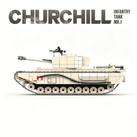 Kit de Construcción de Tanque de Infantería Churchill Mk.I del Reino Unido de la Segunda Guerra Mundial, en Plástico ABS, Modelo Militar Unisex para Mayores de 14 Años