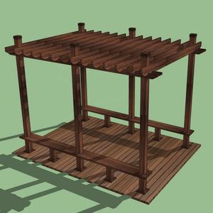 Pérgola <span class=keywords><strong>de</strong></span> plástico para uvas, enrejado <span class=keywords><strong>de</strong></span> <span class=keywords><strong>madera</strong></span>, compuesto, Pavilion XFP007 - Product Image 5