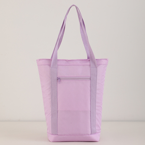 Bolsa Térmica de un Solo Hombro, Color Sólido, Resistente, de Nailon de Alta Calidad, Mantiene la Comida y las Bebidas Frías, con Práctico Bolsillo Frontal con Cremallera - Product Image 5