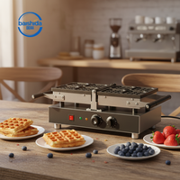 Gaufrier carré électrique CE en acier inoxydable à 4 grilles, haute efficacité, facile à utiliser, avec contrôle de la température – Solution tout-en-un