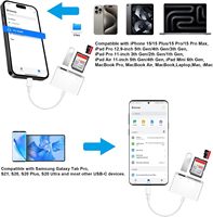 Lecteur de cartes mémoire USB-C tout-en-un, fentes SD TF et port USB supplémentaire, sans pilote, compatible avec les tablettes et les appareils photo numériques