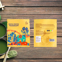 Sachet portable thermoscellé avec impression de logo personnalisé de qualité alimentaire sachet de thé laminé mini sachet de thé goutte à goutte en papier kraft sac de café