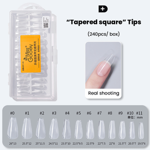 Ongles professionnels Tip XS XXS <span class=keywords><strong>court</strong></span> cercueil amande couverture complète pointe d'ongle mat Logo personnalisé en gros Stiletto carré clair ongles Tips - Product Image 6