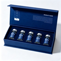 Kit de flacons de peptides personnalisés, 5 flacons de 2 ml/3 ml/5 ml/10 ml avec boîte imprimée personnalisée