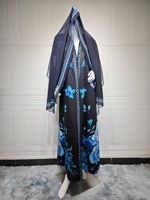 Nouvelle Collection 2026 : Ensemble Abaya et Hijab Élégance Botanique – Imprimé Floral Tendance pour la Mode Pudique (Collection Boutique FK113)