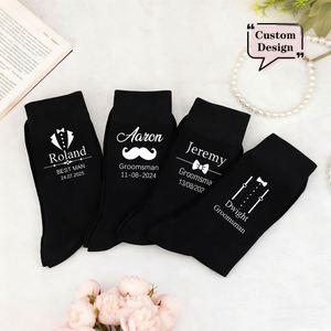 Personalized <b>Wedding</b> <b>Socks</b>, Groomsmen Gifts, Custom Dress <b>Socks</b> <b>for</b> Men, Best Man Proposal Gift, <b>Wedding</b> Favous - Product Image 3
