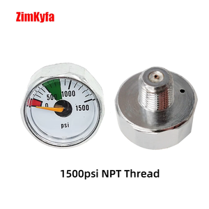 Manomètre HPA Mini 1/8NPT pour le remplissage de bouteilles de gaz, raccords de régulateur - Product Image 5