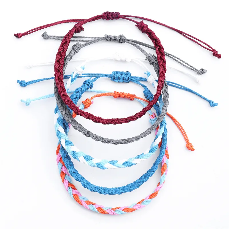 Handmade Wax String Bracelets Friendship Bracelets For Women Braided Rope Cord String Bracelet Beach Jewelry Pulseras