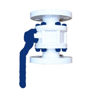 Industrial Manual Type 2-Way Ball Power UPVC PVC PP <b>Media</b> Acid Resistant 2 Piece Flanged End for Acid - Product Image 4